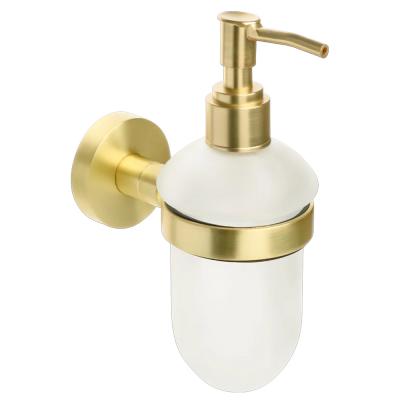 Фото Дозатор жидкого мыла Fixsen Comfort Gold стекло, золото сатин (FX-87012)