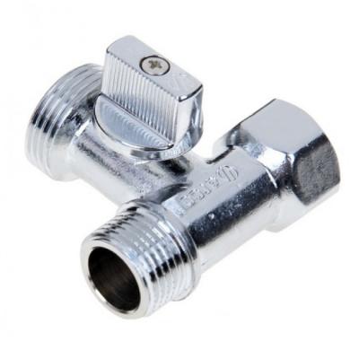 Фото Вентиль шаровый трехпроходной ARCO М3/4"хМ1/2"х П1/2", латунь хромированная