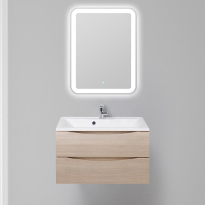 Фото Комплект мебели BelBagno Marino 80 rovere grigio (MARINO-800-2C-SO-RG-P+BB800/450-LV-MR-PR+SPC-MAR-600-800-LED-TCH)