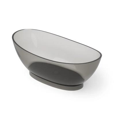 Фото DEA DESIGN Elegant Ванна отдельностоящая 155x78xh58 см, материал: Glasstech прозрачная смола, цвет: Smoky Black R4