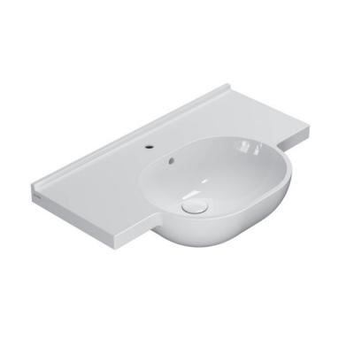 Фото GLOBO Mode Раковина подвесная/на столешницу 80х49 см,с 1 отв под смеситель, цвет белый