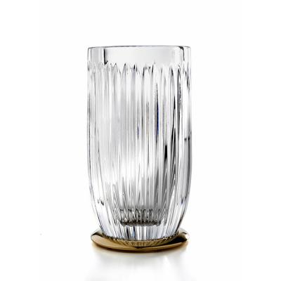 Фото 3SC Elegance Стакан настольный, цвет: прозрачный хрусталь/золото 24к. opaco