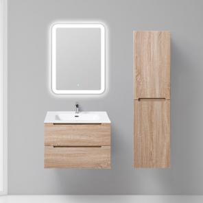 Фото Комплект мебели BelBagno Etna 70 rovere bianco (ETNA-700-2C-SO-WO-P+BB700ETL+SPC-CEZ-700-700-LED-BTN)