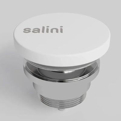 Фото Salini Клапан донный фиксированный  D 604  S-Sense глянцевый, для раковины цвет: белый