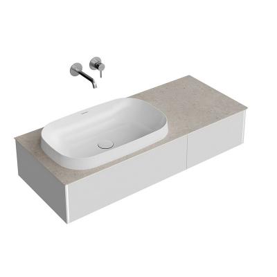 Фото Kerama Marazzi MA.120.2\MGR.M Тумба Magica/Маджика подвесная 120, 2 ящика, утренний серый матовый