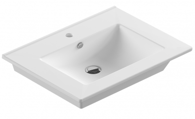 Фото Раковина Sanita Luxe Quadro 75, белая (QDR75SLWB01)