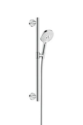 Фото Душевой набор Hansgrohe Raindance Select S 120 3jet со штангой 65 см хром-белый матовый (26320400)