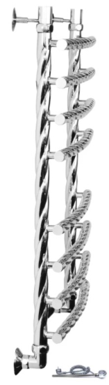 Фото Полотенцесушитель Двин R BRAID electro 80/50 1"-3/4"-1/2" Электрический  ТЭН справа К эл, Полированный (4627170784330)