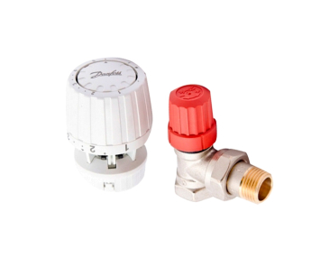 Фото Danfoss Комплект термостатических элементов 3/4 угловой для двухтрубной системы (013G2235)