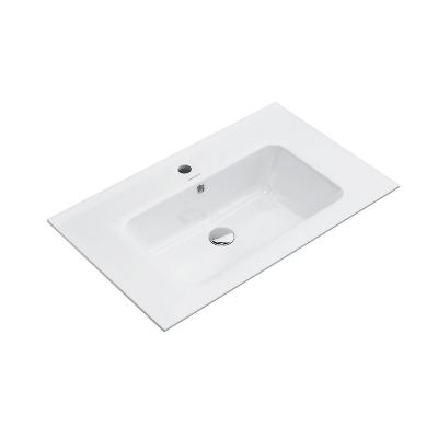 Фото Kerama Marazzi PI.wb.75 Раковина Piano/Пиано подвесная/мебельная 75, белая глянцевая