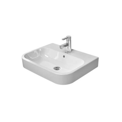 Фото DURAVIT Happy D.2  Раковина шлифованная 65х46 см, с 1 отв под смеситель,со переливом, с креплением, цвет белый