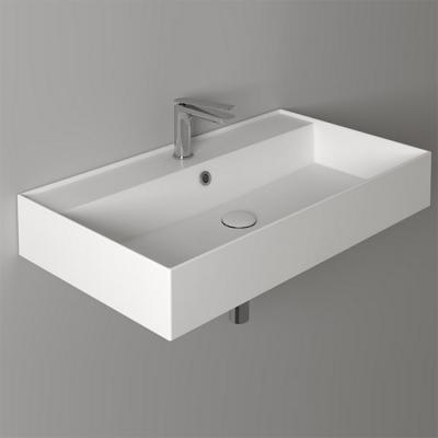 Фото SIMAS AGILE Раковина подвесная/накладная 80х46 см, с переливом, с 1 отв под смеситель,цвет белый