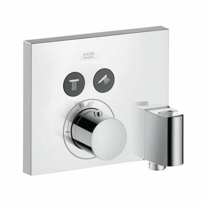 Фото Axor ShowerSelect Термостат с 2 запорными клапанами, держателем FixFit, СМ, внешняя часть, цвет: хром