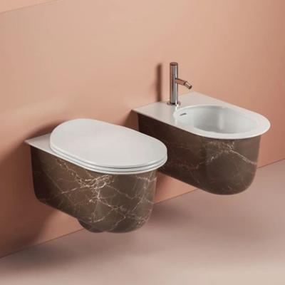 Фото Artceram Chic Биде подвесное 38х53 см, 1 отверстие, цвет: bronze amani