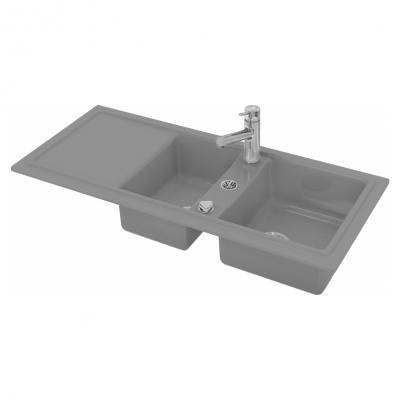 Фото Duravit Cassia Кухонная мойка 116x51см., встраиваемая, цвет: серая
