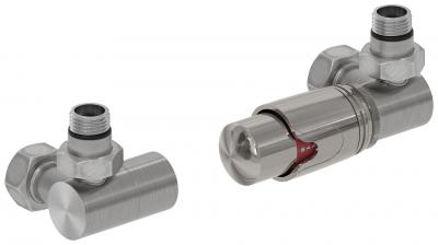 Фото Терморегулятор автоматический 3D правый G 1/2" НР х G 3/4" НГ / набор (Сатин)