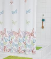 Фото Штора для ванных комнат Papillon полупрозрачный/цветной 180*200