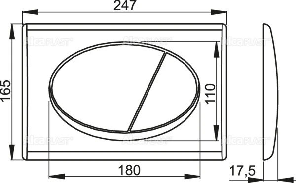 Фото Система инсталляции Alcaplast Sadromodul AM101/1120-3:1RUS SET+M70 с белой кнопкой