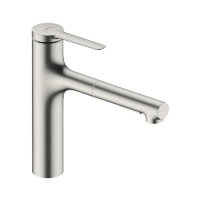 Фото Смеситель для кухни, Hansgrohe, Zesis M33, sBox lite, с вытяжным душем, цвет-сталь