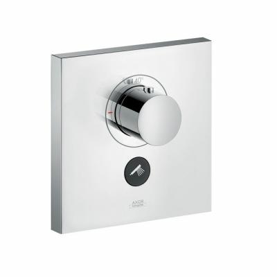 Фото Axor ShowerSelect Термостат Highflow с дополнительным клапаном для ручного душа, квадратный, внешняя часть, цвет: хром