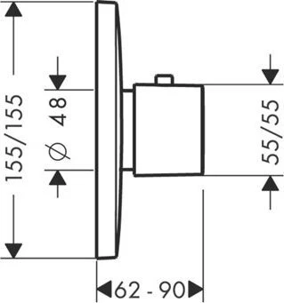 Фото Термостат Hansgrohe PuraVida Highflow хром 15772000