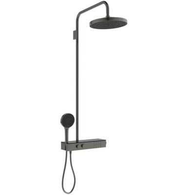 Фото Ideal Standard Ceratherm Solos Душевая стойка, термостат, верхний душ 30см, руч.душ 13см, шланг 175см, цвет: PVD Magnetic Grey