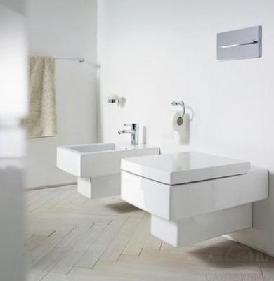 Фото Duravit Vero Унитаз подвесной 37x54.5см, с вертикальным смывом с сиденьем, цвет: белый