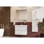 Фото Тумба с раковиной Roca Oleta 80 857640806+3274C500Y подвесная Белый глянец