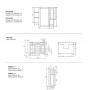 Фото EBAN Eleonora MODULAR 107 Зеркало в раме со шкафчиком cлева-SX и полочками справа 107*104h,без ручек, цвет noce (снято с производства)
