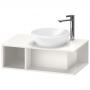 Фото Duravit D-Neo Тумбочка подвесная компакт, 260x800x480 мм, 1 открытое отделение на левой стороне, цвет: белый высокоглянцевый
