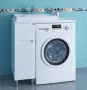 Фото Тумба под раковину СаНта Лондон 224027 над стиральной машинкой Юпитер 90х50