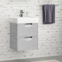 Фото Тумба с раковиной AQUATON Сильва 50 дуб фьорд (1A2117K1SIW60)