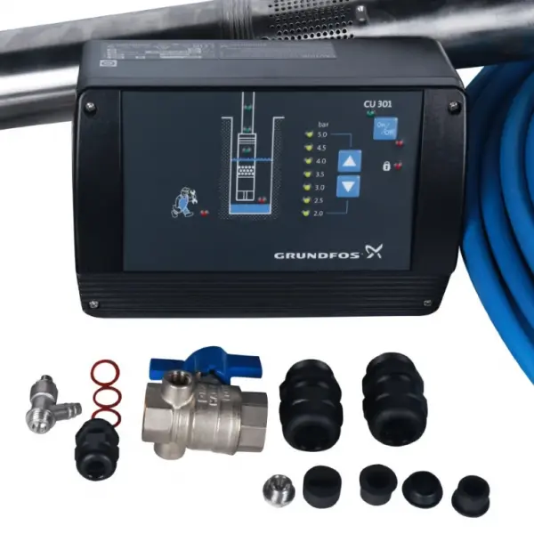 Фото Комплект скважинного насоса Grundfos SQE 2-55 с кабелем 40 и поддержанием постоянного давления