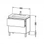 Фото Duravit LC База с раковиной Vero Air 698x800x480, 2 выдв.ящика, High Gloss, Цвет белый