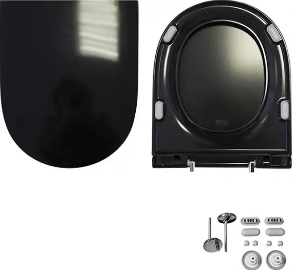 Фото Унитаз-компакт Sanita Luxe Best Color Black BSTSLCC06100522 с сиденьем Soft Close