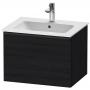 Фото Duravit D-Neo Тумбочка подвесная, 440x610x462, 1 ящик, цвет: Black Oak