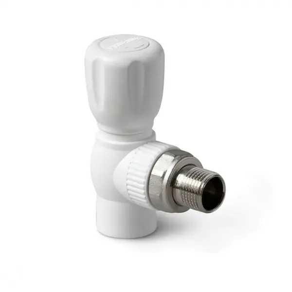 Фото Pro Aqua PP-R Шаровой кран для радиатора 25x3/4" угловой белый (PA42110)