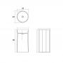 Фото Dea Design Pedestal Basin Раковина 48х45.6х90см., напольная, без отв., Glasstech, прозрачная смола, цвет: Emerald R3
