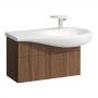 Фото Laufen Alessi One  Тумба подвесная под раковину 814976, 730х320х340мм, с 1 ящиком, натуральный шпон,  цвет: орех