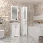 Фото Тумба с раковиной Opadiris Риспекто 55 белая матовая (00-00005760+4620008199344)