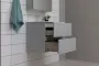 Фото Тумба с раковиной Aquanet Алвита new 60 подвесная, серый, с ящиками (00277512+812-60)