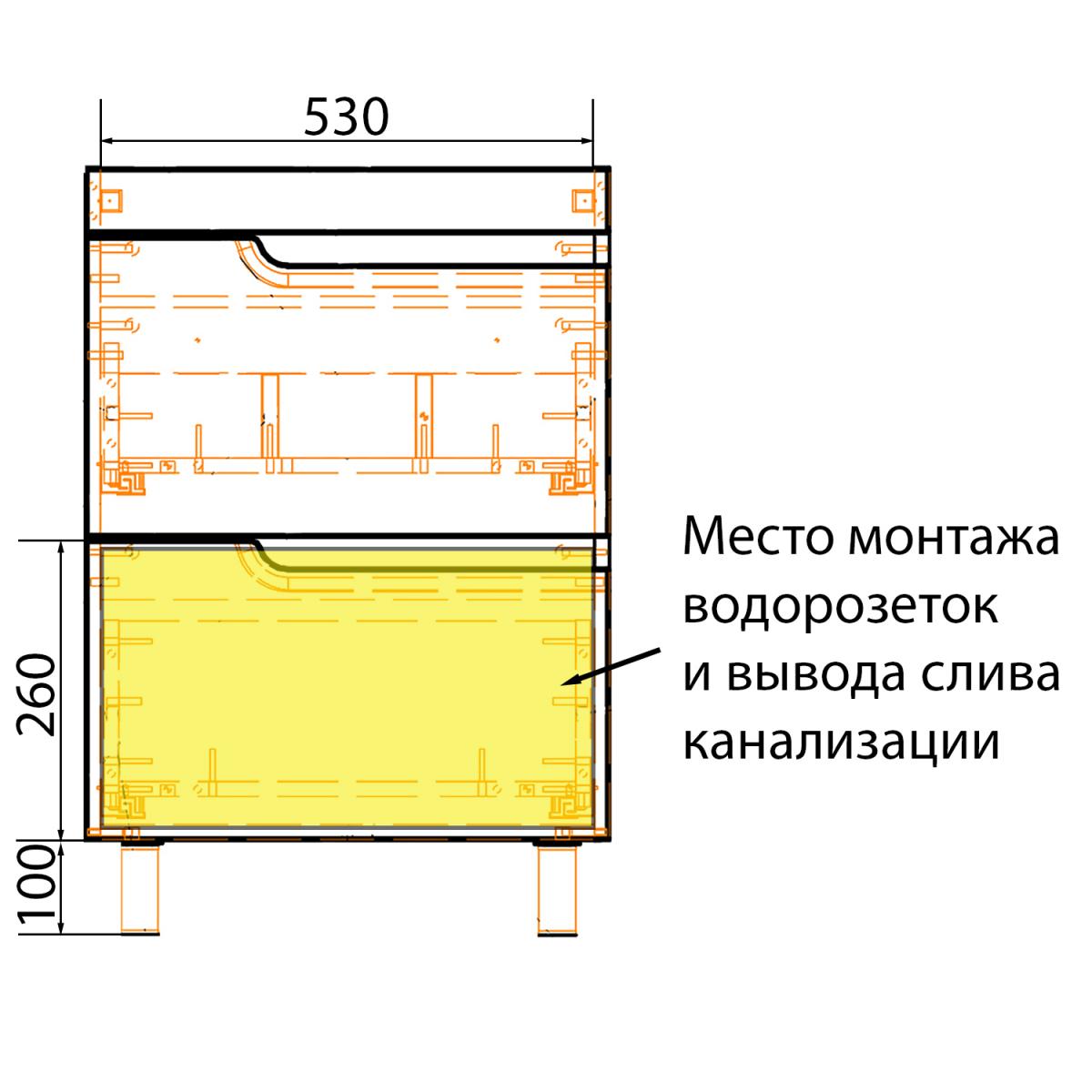 Фото Комплект Тумба Azario Кантри 60/2Н 605х405х870 напольная, с раковиной Фостер 60, белый глянец (CS00097250)
