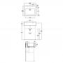 Фото Simas Frozen консоль 90х50см с 1 отв. выбитым вручную, цвет белый