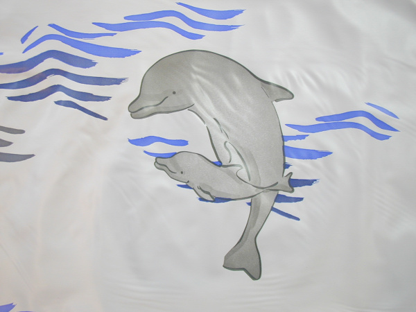 Фото Штора для ванных комнат Delphin синий/голубой 180Х200, Aqm