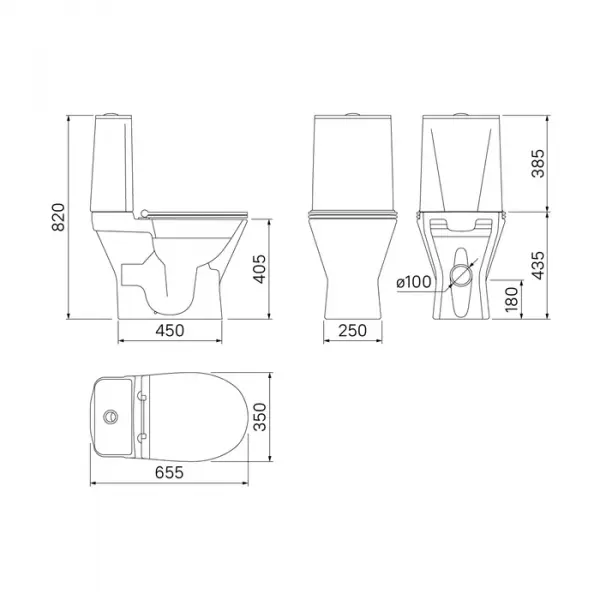 Фото Унитаз-компакт IDDIS Edifice Rimless безободковый IDDIS (EDIRDSEi24)