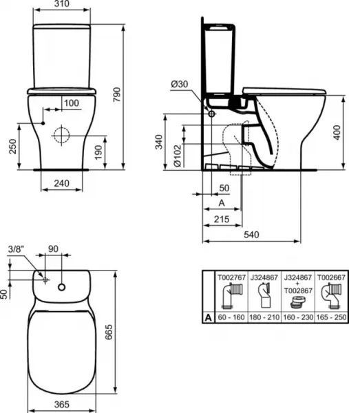 Фото Комплект 3 в 1 Ideal Standard V0005D
