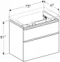 Фото Тумба под раковину Geberit Smyle Square 73x61 500.353.00.1 белый