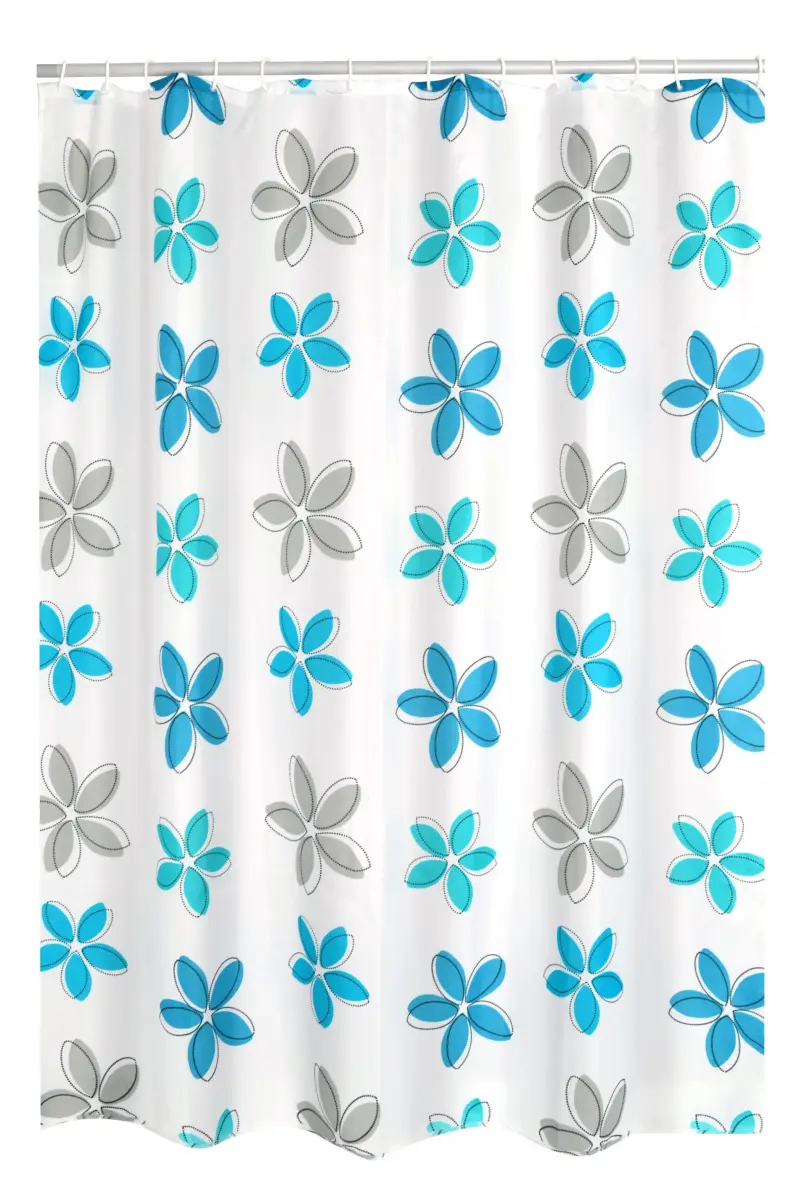 Фото Штора для ванных комнат Fleur синий/голубой 180*200