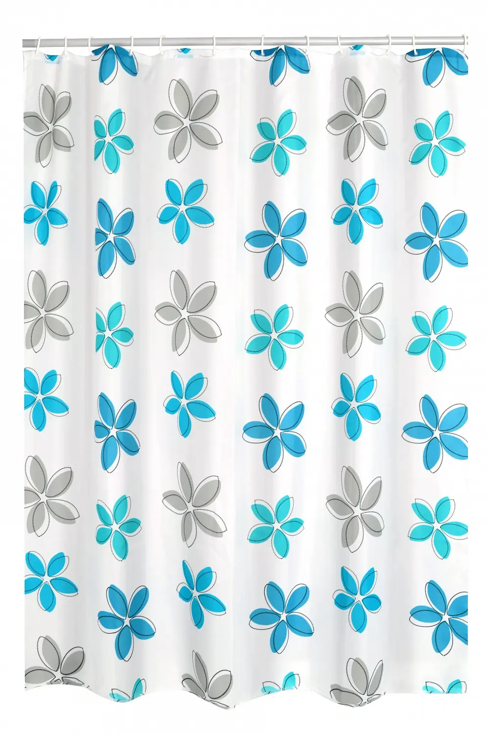 Фото Штора для ванных комнат Fleur синий/голубой 180*200