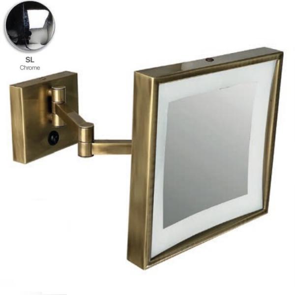 Фото Косметическое зеркало, 3SC, Cosmetic Mirrors, 3-х кратное увеличение, с подсветкой, цвет-хром